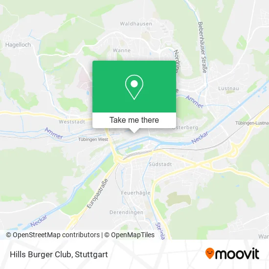 Карта Hills Burger Club