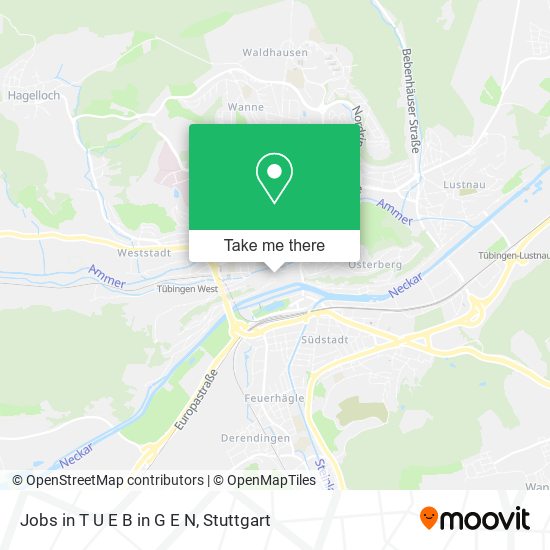 Карта Jobs in T U E B in G E N