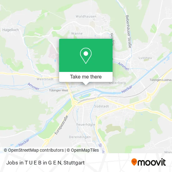 Карта Jobs in T U E B in G E N