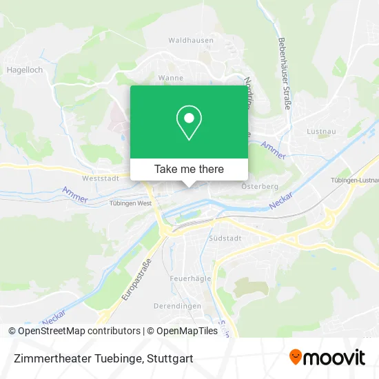 Карта Zimmertheater Tuebinge