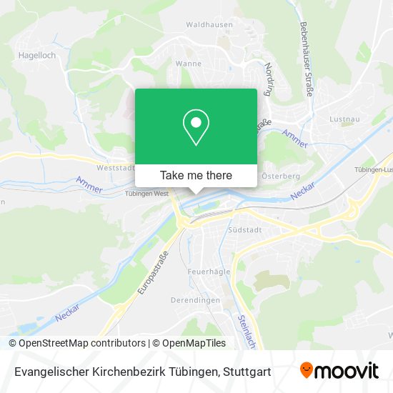 Evangelischer Kirchenbezirk Tübingen map