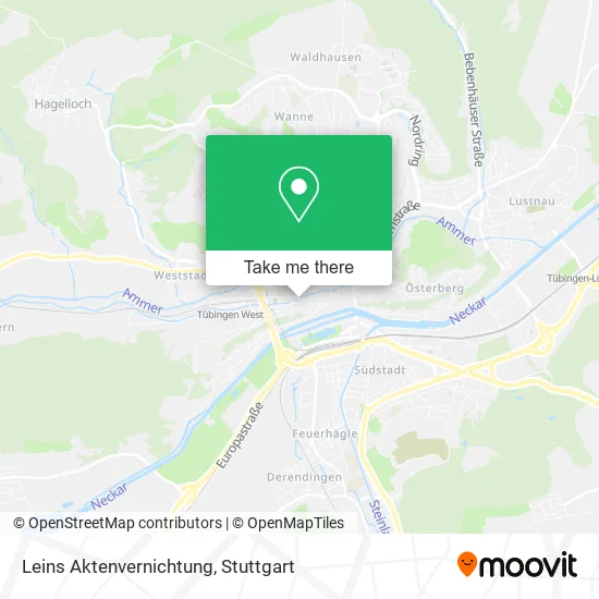 Карта Leins Aktenvernichtung