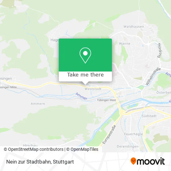 Карта Nein zur Stadtbahn