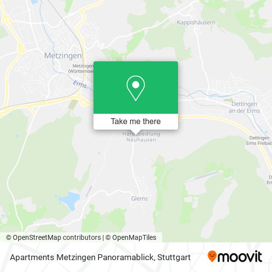 Apartments Metzingen Panoramablick map