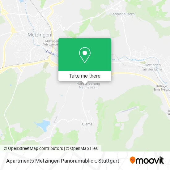 Карта Apartments Metzingen Panoramablick
