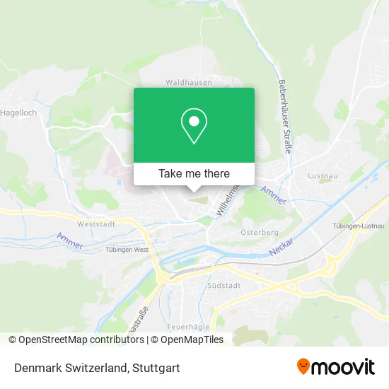 Карта Denmark Switzerland