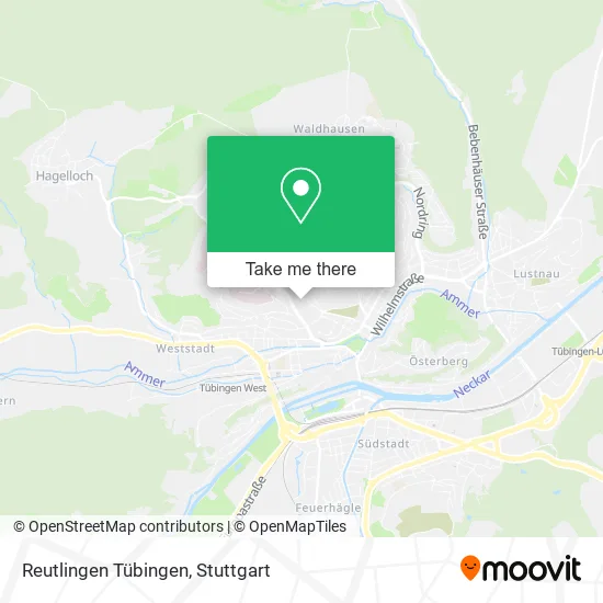 Карта Reutlingen Tübingen