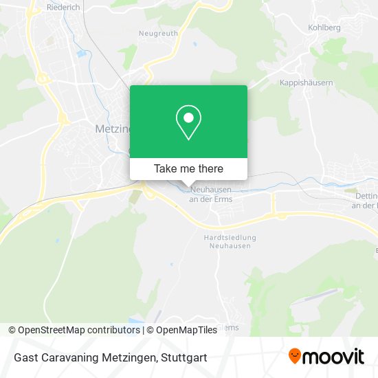 Gast Caravaning Metzingen map