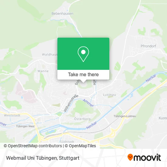 Карта Webmail Uni Tübingen