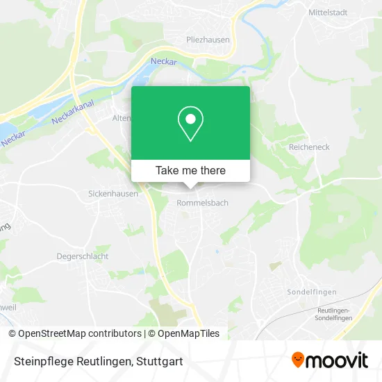 Карта Steinpflege Reutlingen