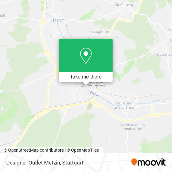 Designer Outlet Metzin map