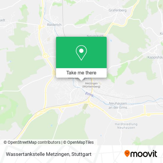 Карта Wassertankstelle Metzingen