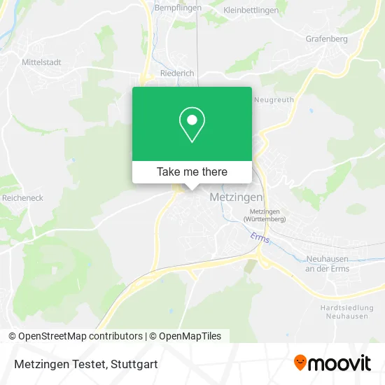 Metzingen Testet map