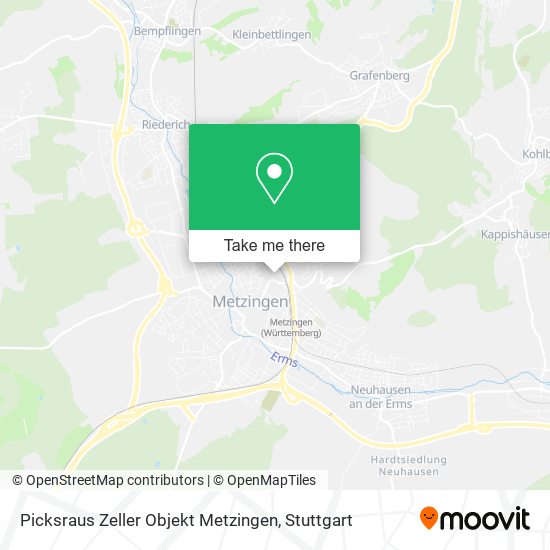 Карта Picksraus Zeller Objekt Metzingen