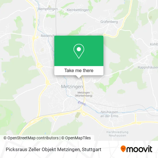 Карта Picksraus Zeller Objekt Metzingen