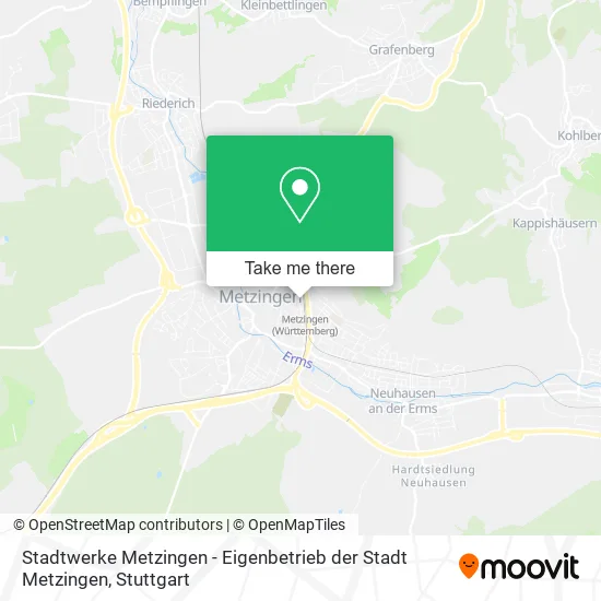 Карта Stadtwerke Metzingen - Eigenbetrieb der Stadt Metzingen