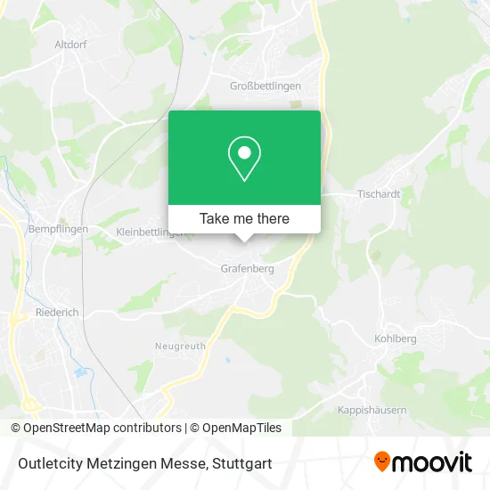 Карта Outletcity Metzingen Messe