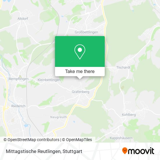 Карта Mittagstische Reutlingen