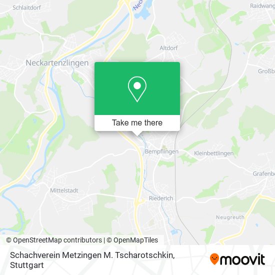Schachverein Metzingen M. Tscharotschkin map