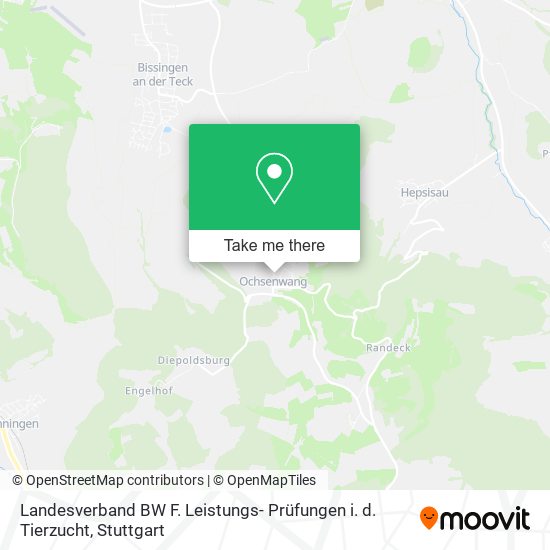 Landesverband BW F. Leistungs- Prüfungen i. d. Tierzucht map