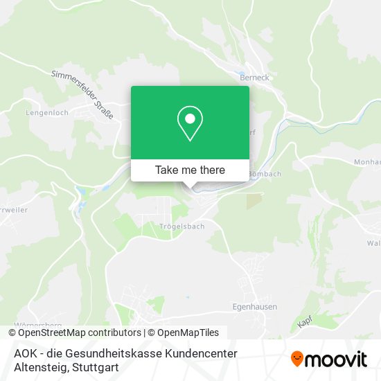 AOK - die Gesundheitskasse Kundencenter Altensteig map