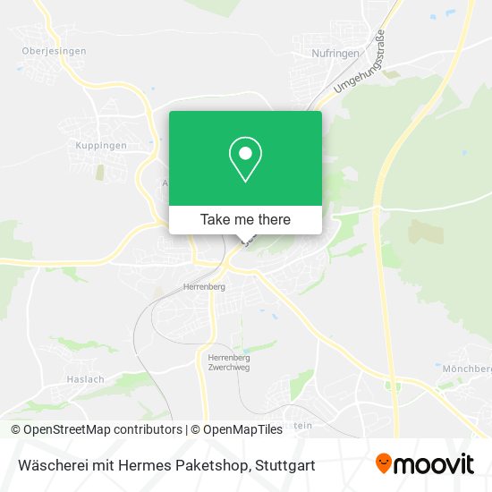 Wäscherei mit Hermes Paketshop map