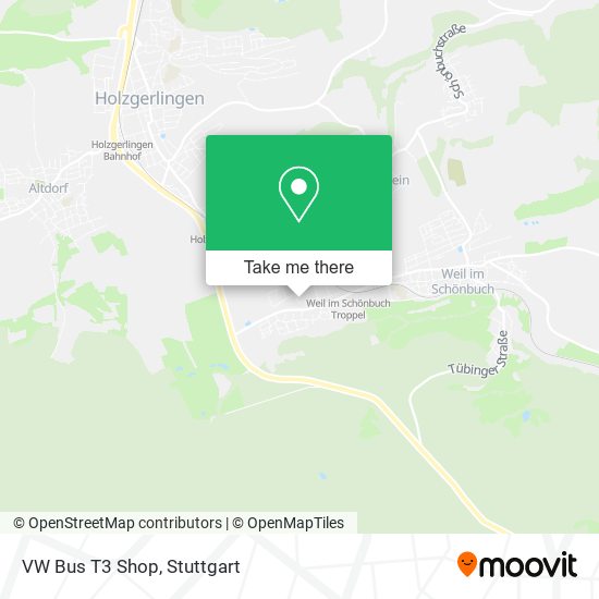 VW Bus T3 Shop map