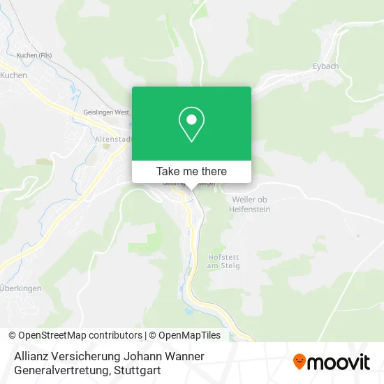 Карта Allianz Versicherung Johann Wanner Generalvertretung