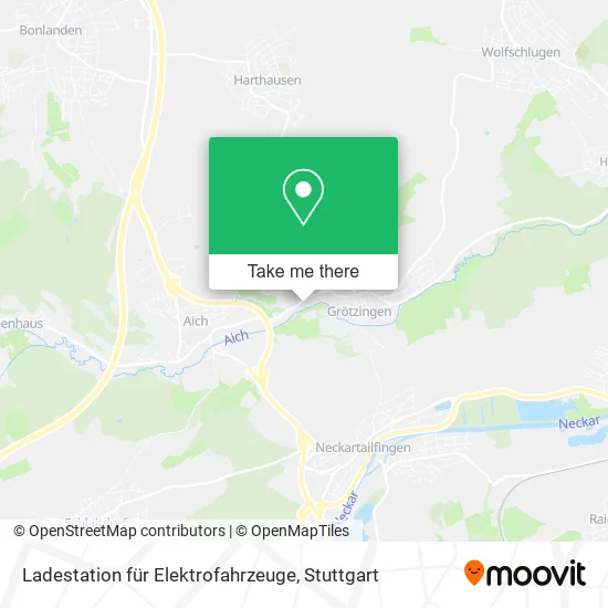 Карта Ladestation für Elektrofahrzeuge
