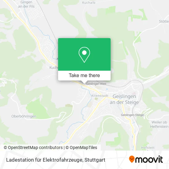 Карта Ladestation für Elektrofahrzeuge