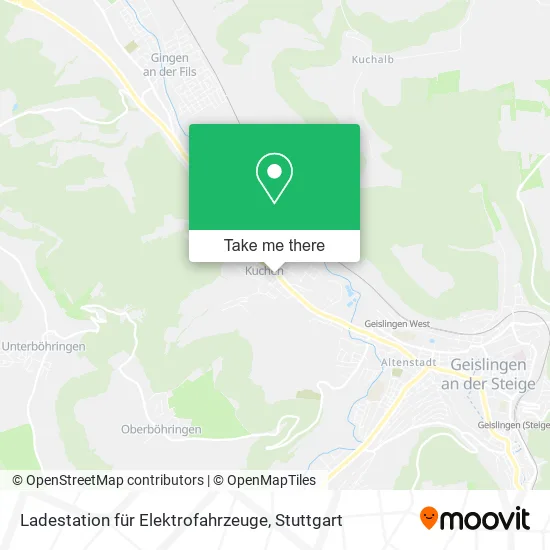 Карта Ladestation für Elektrofahrzeuge