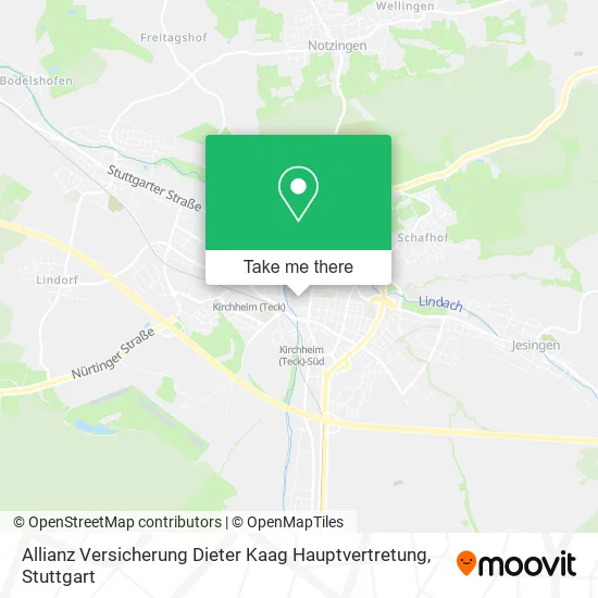 Карта Allianz Versicherung Dieter Kaag Hauptvertretung