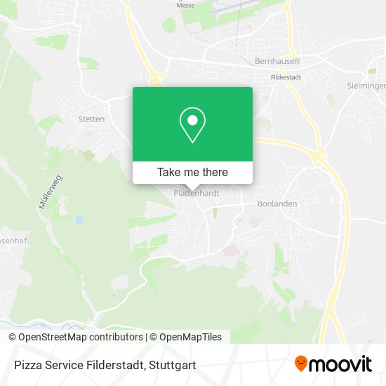 Pizza Service Filderstadt map