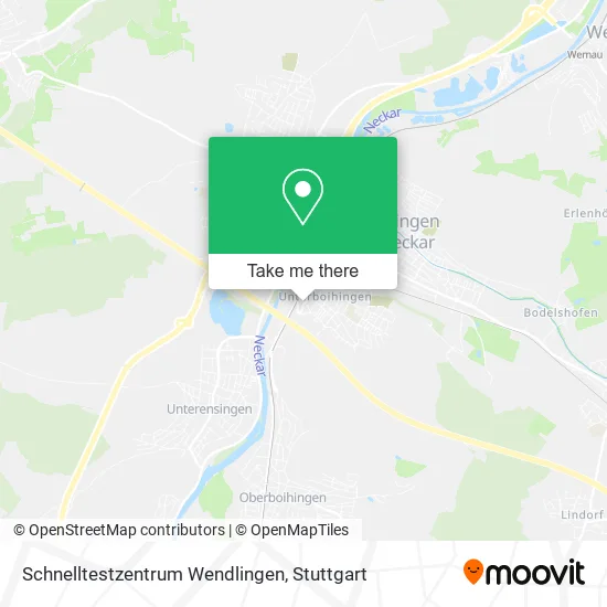 Карта Schnelltestzentrum Wendlingen