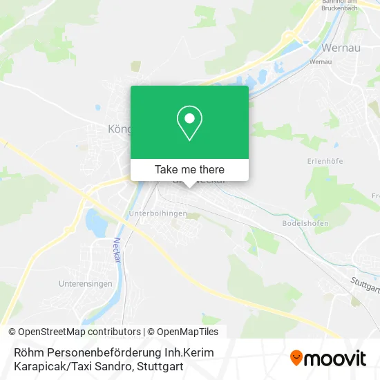 Карта Röhm Personenbeförderung Inh.Kerim Karapicak / Taxi Sandro
