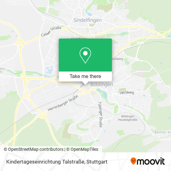 Карта Kindertageseinrichtung Talstraße