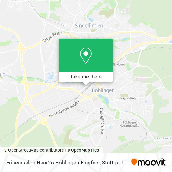 Карта Friseursalon Haar2o Böblingen-Flugfeld