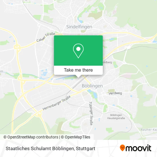 Карта Staatliches Schulamt Böblingen