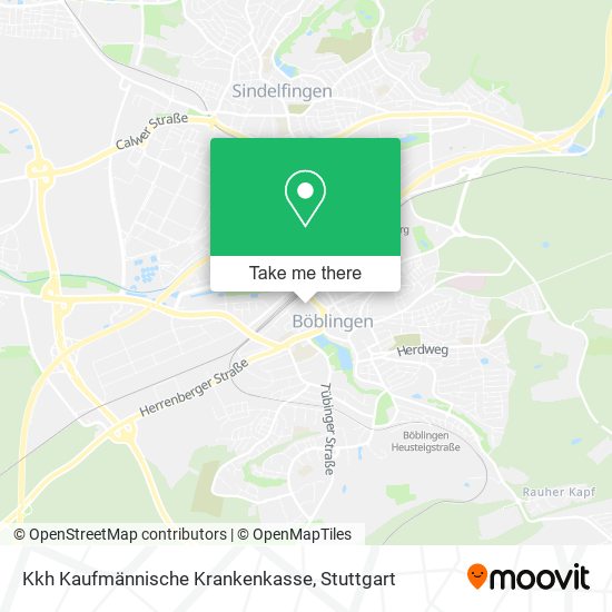 Kkh Kaufmännische Krankenkasse map