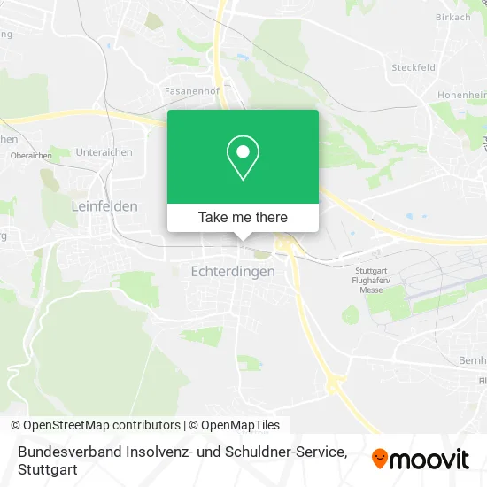 Карта Bundesverband Insolvenz- und Schuldner-Service