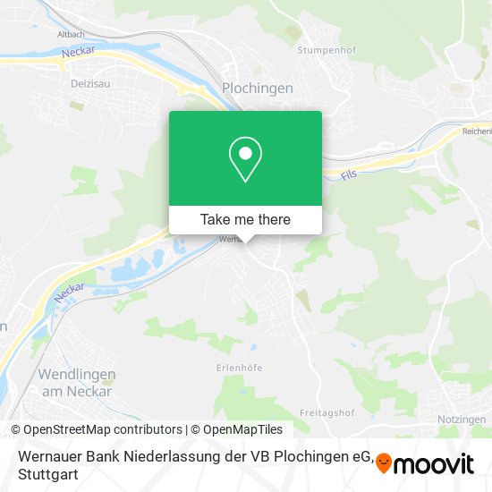 Карта Wernauer Bank Niederlassung der VB Plochingen eG