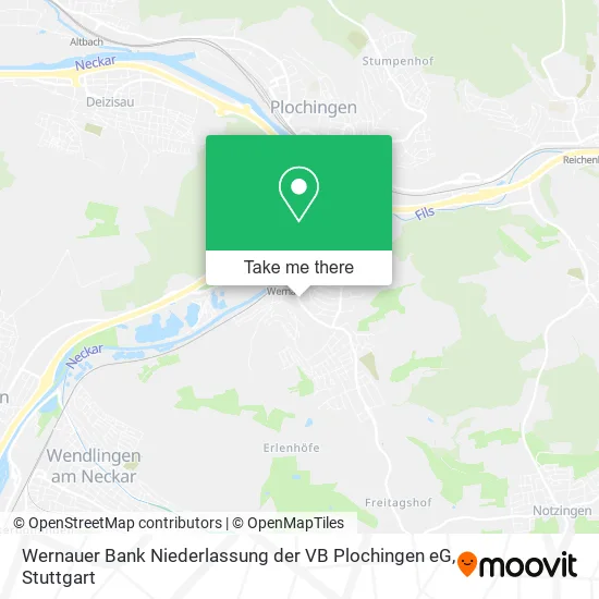 Карта Wernauer Bank Niederlassung der VB Plochingen eG