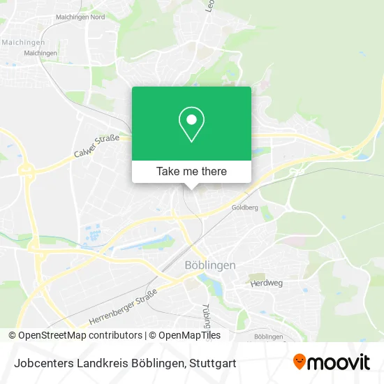Карта Jobcenters Landkreis Böblingen