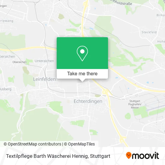 Карта Textilpflege Barth Wäscherei Hennig