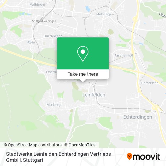 Карта Stadtwerke Leinfelden-Echterdingen Vertriebs GmbH