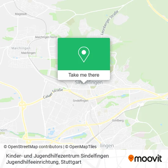 Карта Kinder- und Jugendhilfezentrum Sindelfingen Jugendhilfeeinrichtung