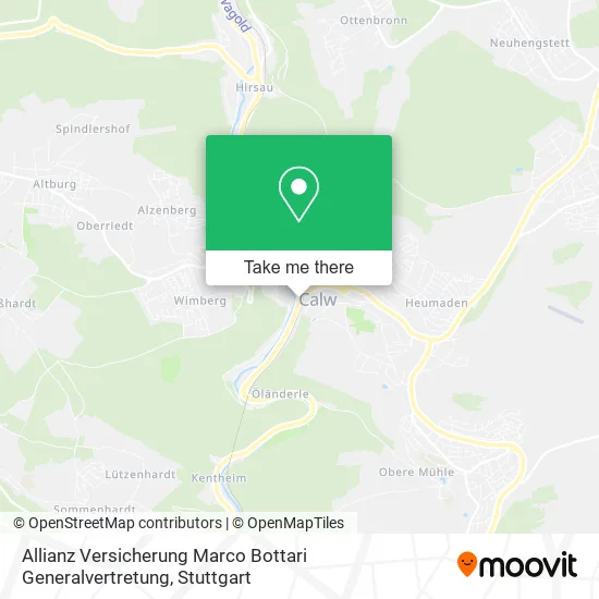 Карта Allianz Versicherung Marco Bottari Generalvertretung