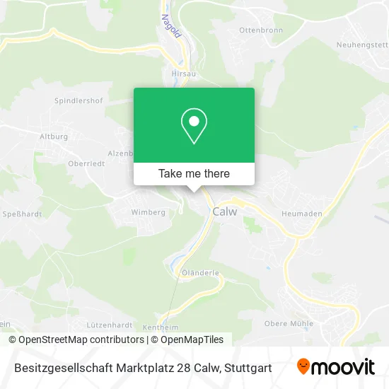 Карта Besitzgesellschaft Marktplatz 28 Calw
