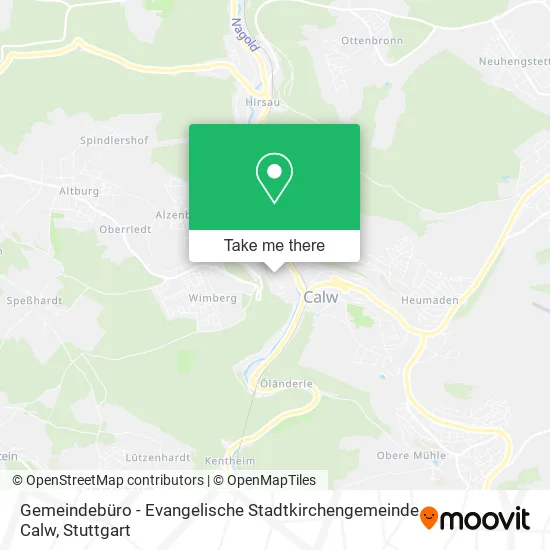 Карта Gemeindebüro - Evangelische Stadtkirchengemeinde Calw