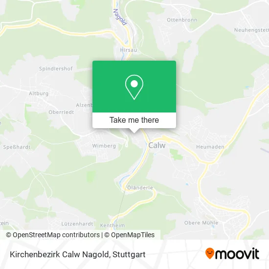 Карта Kirchenbezirk Calw Nagold